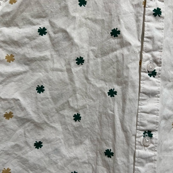 Denim & Flower Mens Button Down Shirt Size:small 4 leaf clover pattern. - Picture 2 of 4